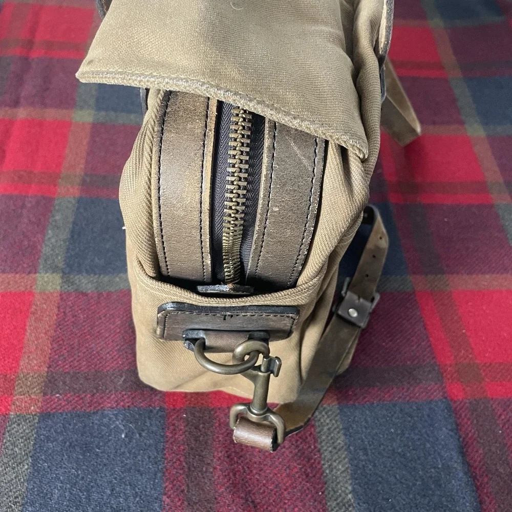 Filson 257 Rugged Twill Large Briefcase w/ Lock | Talon Era | Made In USA | Rare